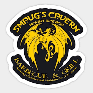 SMAUG'S CAVERN BARBECUE & GRILL VINTAGE VERSION Sticker